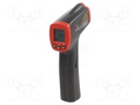 Infrared thermometer; LCD,with a backlit; -32÷400°C; ε: 0,1÷1