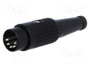 Plug; DIN; male; PIN: 5; Layout: 180°; straight; for cable; soldering