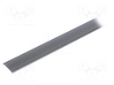 Cover for LED profiles; black; 1m; LIGER-22; push-in