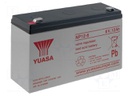 Re-battery: acid-lead; 6V; 12Ah; AGM; maintenance-free