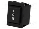 ROCKER; DP3T; Pos: 3; (ON)-OFF-(ON); 16A/250VAC; 20A/28VDC; black
