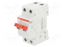 Switch-disconnector; Poles: 2; DIN; 40A; 415VAC; SHD200; IP20,IP40