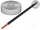 Mains cable; black; 30m; Application: car installations; 5mm; 8AWG