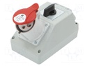 Switch socket; IP44; wall mount