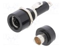 Fuse holder; 6.3x32mm; 30A; on panel; Cutout: Ø13.2mm; UL94V-1
