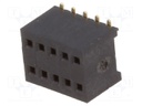 Socket; pin strips; female; PIN: 10; straight; 1.27mm; SMT; 2x5