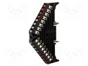 Splice terminal: rail; 1.5mm2; ways: 8; terminals: 32; black; 250VAC