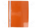 Document wallet; A4; orange; Mat: PVC