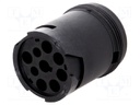 Connector: wire-wire; AHD; plug; male; PIN: 9; Locking: bayonet