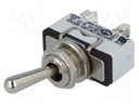 Switch: toggle; Pos: 2; SPST; OFF-ON; 15A/250VAC; 15A/12VDC