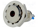 Indicator: LED; flat; 24VDC; Cutout: Ø12mm; IP67; for soldering