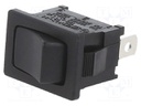 ROCKER; SP3T; Pos: 3; ON-OFF-ON; 10A/24VDC; black; none; Body: black