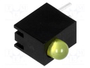 LED; in housing; yellow; 3mm; No.of diodes: 1; 20mA; 80°; 1.6÷2.6V