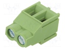 PCB terminal block; angled 90°; ways: 3; on PCBs; 4mm2; terminal