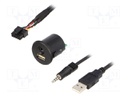 USB/AUX adapter; Fiat; USB A socket,Jack 3,5mm 4pin socket