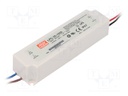 Power supply: switched-mode; LED; 31.5W; 9÷30VDC; 1050mA; IP67