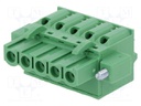 Pluggable terminal block; 5.08mm; ways: 5; straight; plug; female