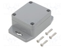 Enclosure: multipurpose; X: 58mm; Y: 64mm; Z: 35mm; with fixing lugs