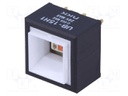 Switch: push-button; Pos: 2; SPDT; 0.4A/28VAC; ON-(ON)
