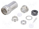 Plug; N; male; straight; 50Ω; RG213,RG214,RG393; soldering,clamp