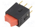 ROCKER; SPDT; Pos: 2; ON-ON; red; none; Rcont max: 80mΩ; Body: black