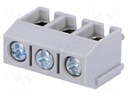 PCB terminal block; angled 90°; 5mm; ways: 3; on PCBs; 1.5mm2; 16A