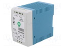 Power supply: switched-mode; 100W; 12VDC; for DIN rail mounting