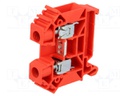 Splice terminal: rail; 0.5÷16mm2; ways: 1; terminals: 2; red; TS35