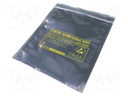 Protection bag; ESD; L: 381mm; W: 178mm; Thk: 75um; 100pcs; <10GΩ