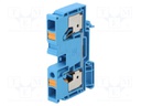 Splice terminal: rail; 10mm2; ways: 1; terminals: 2; blue; wemid
