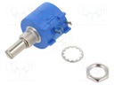 Potentiometer: shaft; multiturn; 10kΩ; 2W; ±5%; 6.3mm; linear