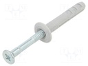 Plastic anchor; 5x30; N; with screw; 100pcs; 5mm