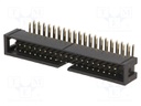 Socket; IDC; male; PIN: 40; angled 90°; THT; gold-plated; 2.54mm