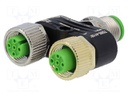 T adapter; M12 male,M12 female x2; A code-DeviceNet / CANopen