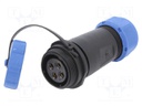 Connector: circular; male + female; PIN: 4; 3A; IP67; 500V
