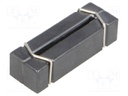 Ferrite: two-piece; 45Ω; A: 38mm; B: 6.35mm; C: 10mm; D: 26.6mm