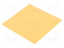 Heat transfer pad: silicone; L: 101.6mm; W: 101.6mm; Colour: golden