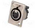 Socket; XLR; female; PIN: 5; straight; soldering; silver plated; 50V