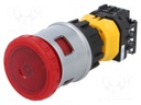 Switch: emergency stop; Stabl.pos: 2; NC x3 + NO; 30mm; red; IP65