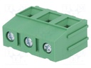 PCB terminal block; angled 90°; 12.7mm; ways: 3; on PCBs; terminal