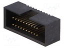 Socket; IDC; male; PIN: 20; straight; THT; gold flash