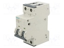 Circuit breaker; 230/400VAC; Inom: 6A; Poles: 1+N; DIN; Charact: C