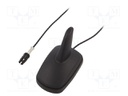 Antenna; SHARK; AM,FM; RAKU I (Coma); black; 12VDC; Kind: RG174