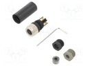 Plug; M8; PIN: 4; female; for cable; screw terminal; IP67; straight