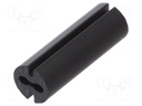 Spacer sleeve; LED; Øout: 4.8mm; ØLED: 3mm; L: 14mm; black; UL94V-0