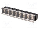 PCB terminal block; straight; 10mm; ways: 8; on PCBs; 4mm2; tinned