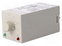 Timer; 0,1÷1,2s; DPDT; 230VAC/5A; 220÷230VAC; 220÷230VDC; undecal