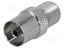 Adapter; F socket,coaxial 9.5mm socket