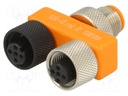 T adapter; M12 male,M12 female x2; A code-DeviceNet / CANopen