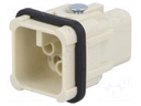Connector: HDC; contact insert; male; S-D,S-D7; PIN: 8; 7+PE; 10A